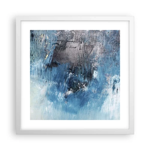 Poster in white frmae - Blue Rhapsody - 40x40 cm