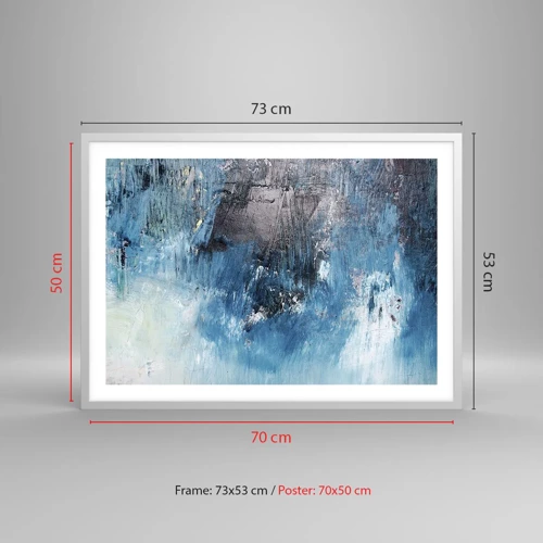 Poster in white frmae - Blue Rhapsody - 70x50 cm