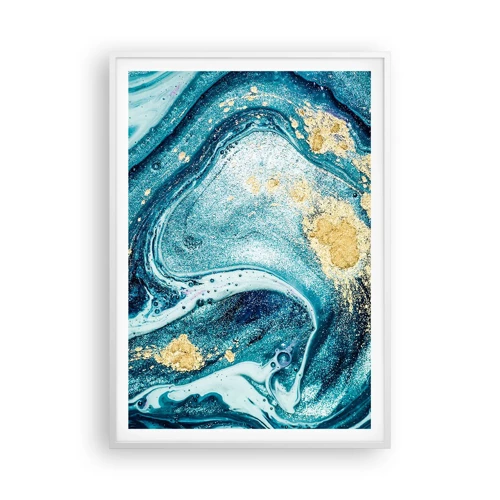 Poster in white frmae - Blue Whirl - 70x100 cm