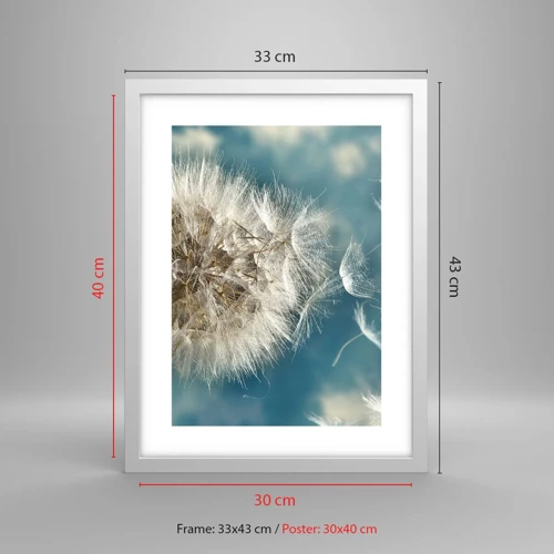 Poster in white frmae - Breath of an Angel - 30x40 cm