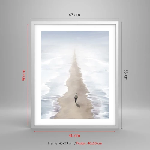 Poster in white frmae - Bright Future - 40x50 cm