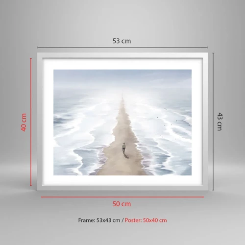 Poster in white frmae - Bright Future - 50x40 cm
