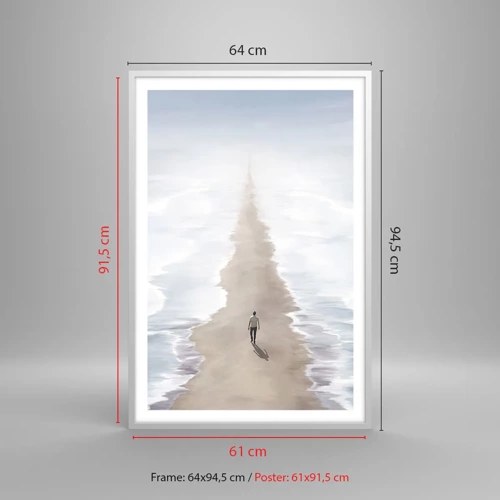 Poster in white frmae - Bright Future - 61x91 cm