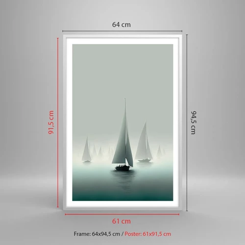 Poster in white frmae - Built from Fog - 61x91 cm