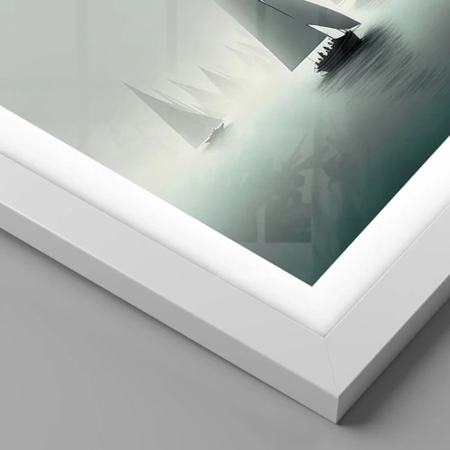 Poster in white frmae - Built from Fog - 61x91 cm