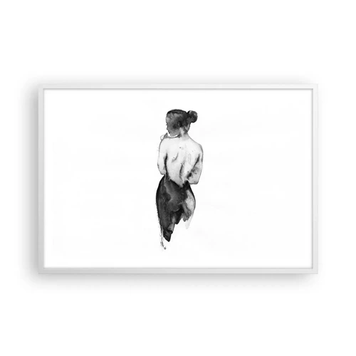 Poster in white frmae - By Her Side the World Disappears - 91x61 cm