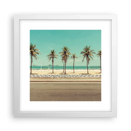 Poster in white frmae - By the Beach - 30x30 cm