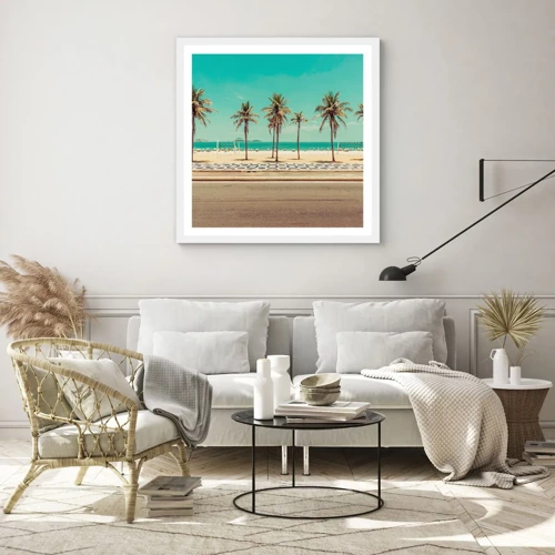 Poster in white frmae - By the Beach - 30x30 cm