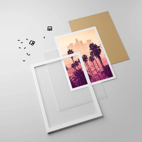 Poster in white frmae - Californian Landscape - 30x40 cm