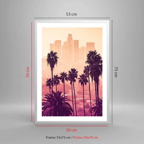 Poster in white frmae - Californian Landscape - 50x70 cm