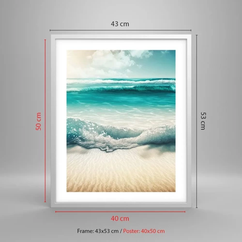 Poster in white frmae - Calm of the Ocean - 40x50 cm