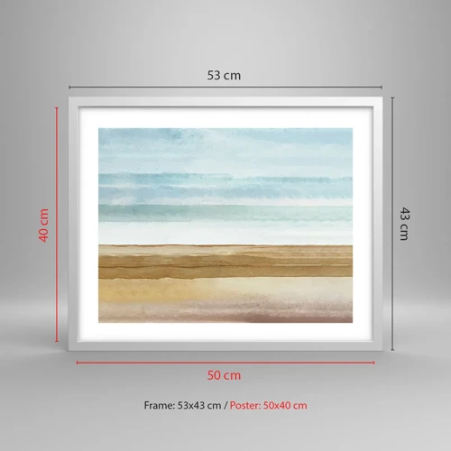 Poster in white frmae - Calming - 50x40 cm