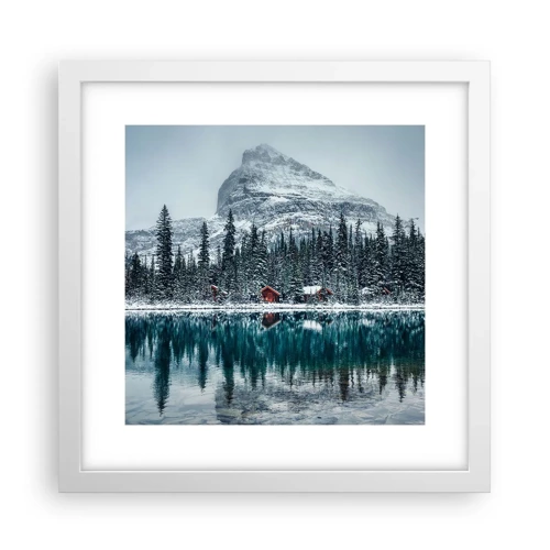 Poster in white frmae - Canadian Retreat - 30x30 cm