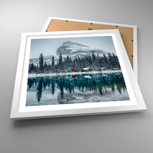 Poster in white frmae - Canadian Retreat - 40x40 cm
