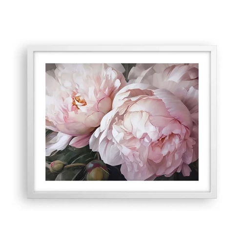 Poster in white frmae - Captured in Full Bloom - 50x40 cm