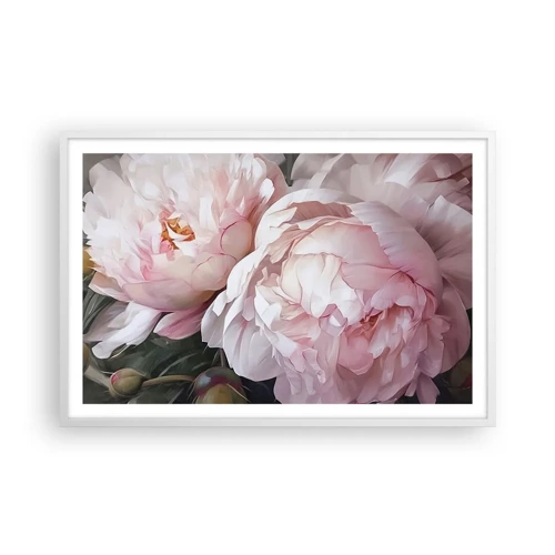 Poster in white frmae - Captured in Full Bloom - 91x61 cm