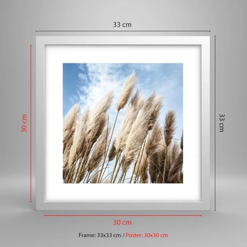 Poster in white frmae - Caress of Sun and Wind - 30x30 cm