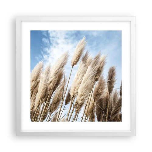 Poster in white frmae - Caress of Sun and Wind - 40x40 cm