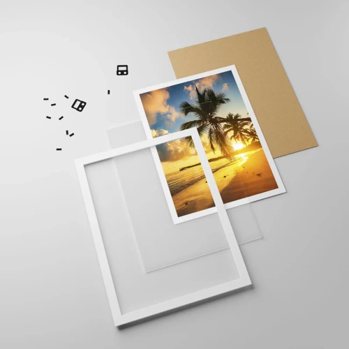 Poster in white frmae - Caribbean Dream - 30x40 cm
