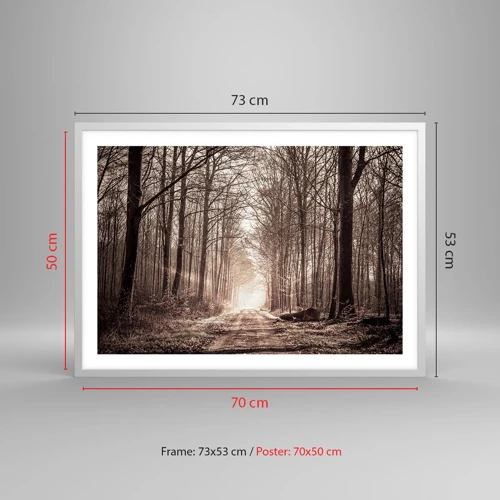 Poster in white frmae - Cathedral of the Forest - 70x50 cm