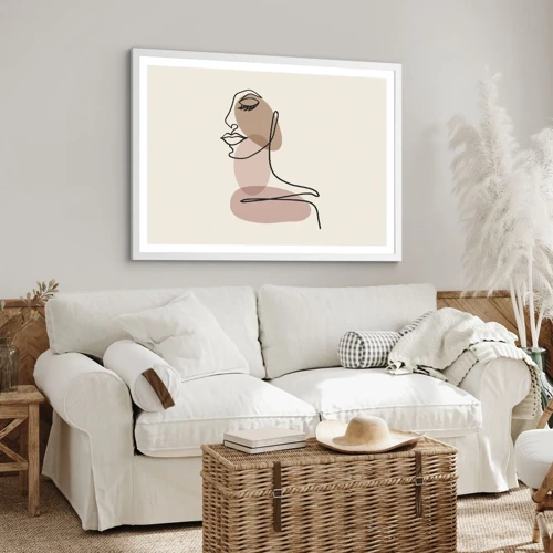 Poster in white frmae - Certain Line of Beauty - 100x70 cm