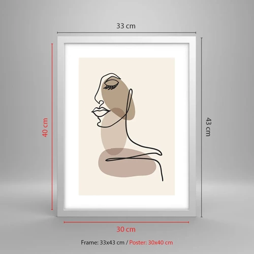 Poster in white frmae - Certain Line of Beauty - 30x40 cm