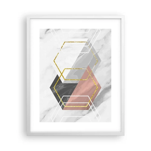 Poster in white frmae - Chain Composition - 40x50 cm