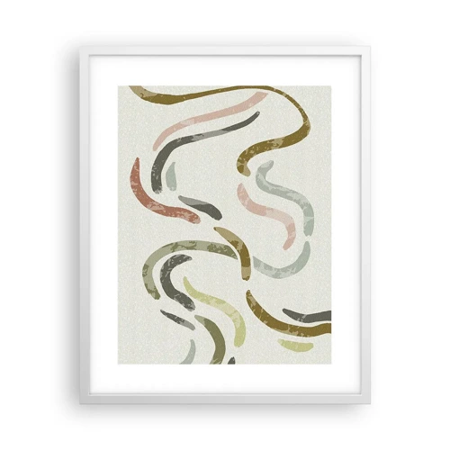 Poster in white frmae - Cheerful Dance of Abstraction - 40x50 cm
