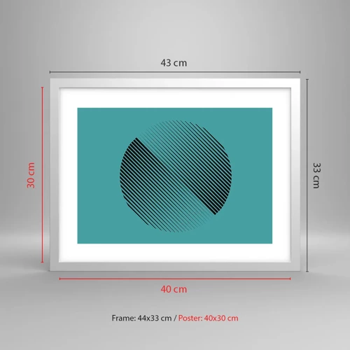 Poster in white frmae - Circle - Geometrical Variation - 40x30 cm