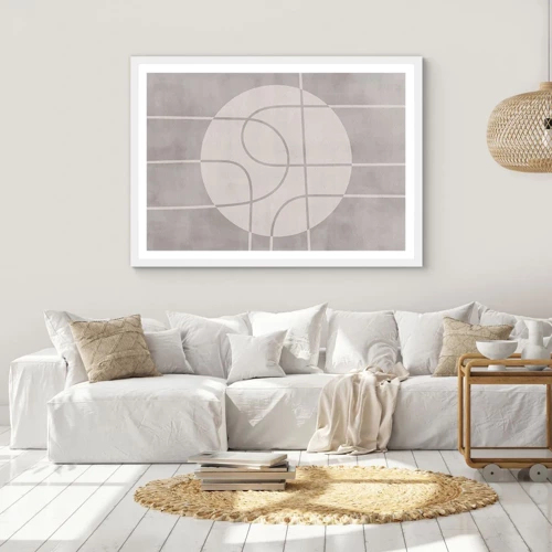 Poster in white frmae - Circular and Straight - 70x50 cm