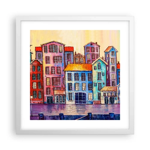 Poster in white frmae - City Like From a Fairytale - 40x40 cm
