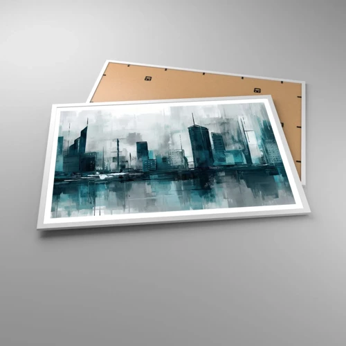 Poster in white frmae - City in the Colour of Rain - 91x61 cm