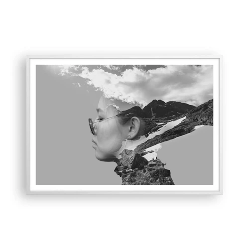 Poster in white frmae - Cloudy Portrait - 100x70 cm
