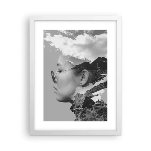 Poster in white frmae - Cloudy Portrait - 30x40 cm