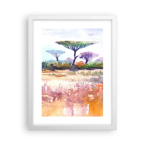 Poster in white frmae - Colour of Savannah - 30x40 cm