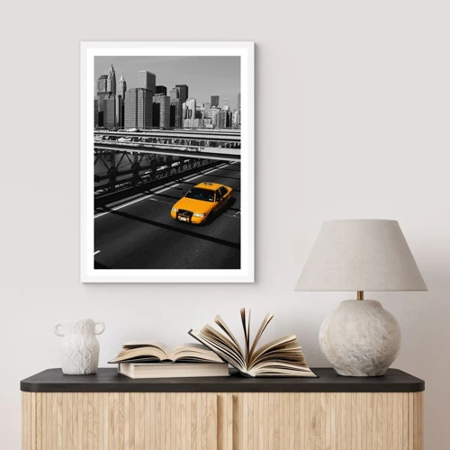 Poster in white frmae - Colour of a Big City - 30x40 cm