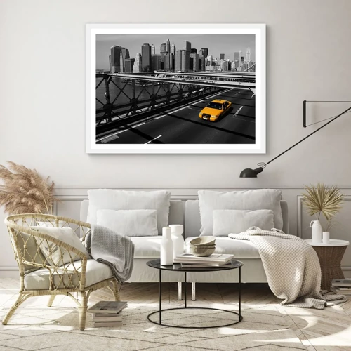 Poster in white frmae - Colour of a Big City - 50x40 cm