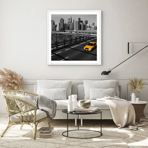 Poster in white frmae - Colour of a Big City - 60x60 cm