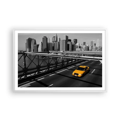 Poster in white frmae - Colour of a Big City - 91x61 cm