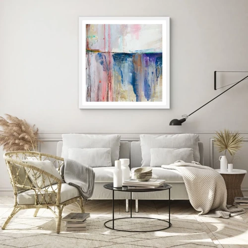 Poster in white frmae - Colourful Impressions an Associations - 40x40 cm