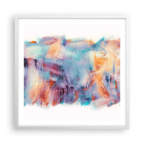 Poster in white frmae - Colourful Mess - 60x60 cm