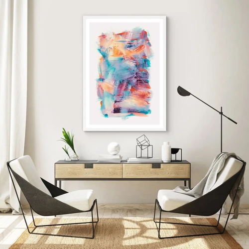 Poster in white frmae - Colourful Mess - 61x91 cm