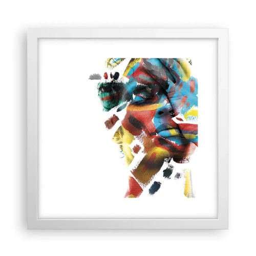 Poster in white frmae - Colourful Personality - 30x30 cm