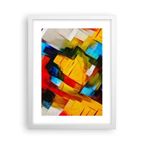 Poster in white frmae - Colourful Quilt - 30x40 cm