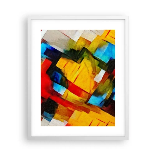 Poster in white frmae - Colourful Quilt - 40x50 cm