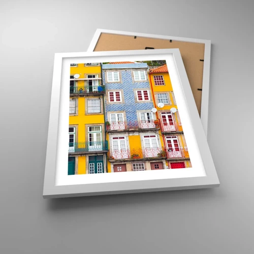 Poster in white frmae - Colours of Old Town - 30x40 cm
