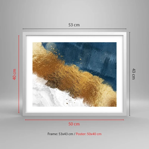 Poster in white frmae - Colours of Summer - 50x40 cm