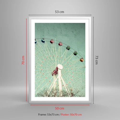 Poster in white frmae - Come Have Fun - 50x70 cm