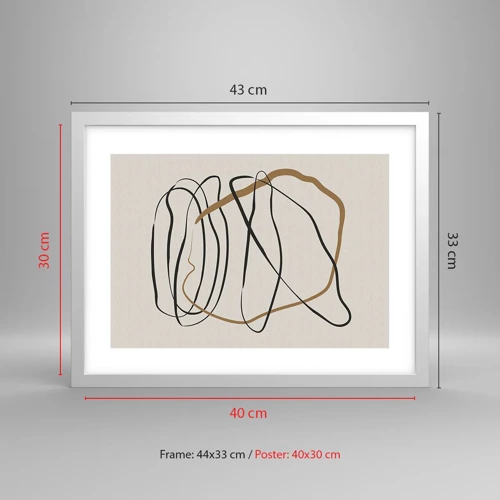 Poster in white frmae - Composition - Dance of Possession - 40x30 cm