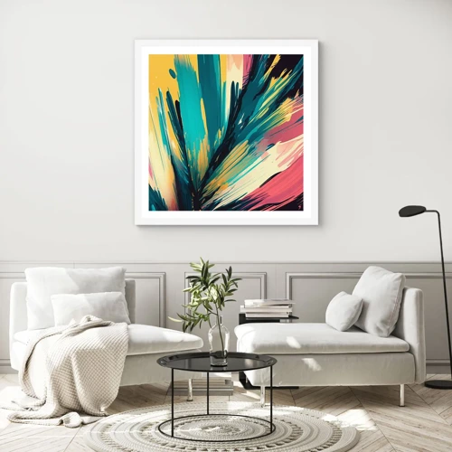 Poster in white frmae - Composition -Explosion of Joy - 30x30 cm
